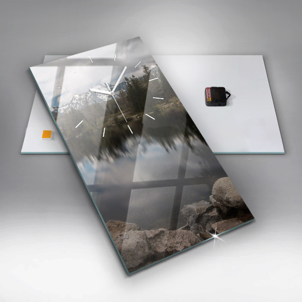 Vertical wall clock High Tatras in Slovakia