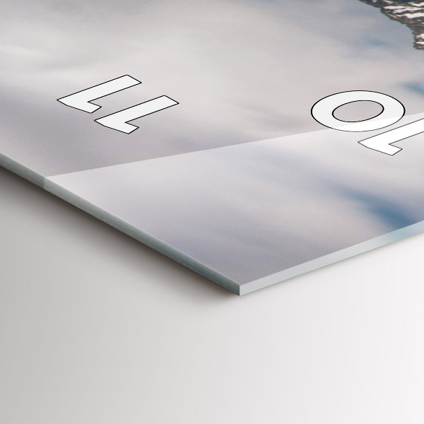 Vertical wall clock High Tatras in Slovakia