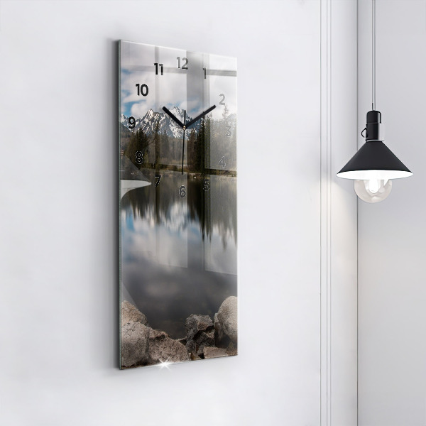 Vertical wall clock High Tatras in Slovakia