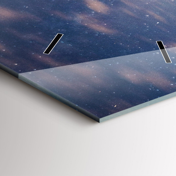 Vertical wall clock Mountains at sunset