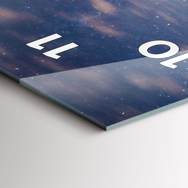 Vertical wall clock Mountains at sunset