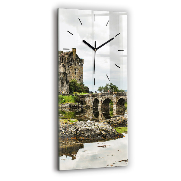 Vertical wall clock Eilean Donan Castle Scotland