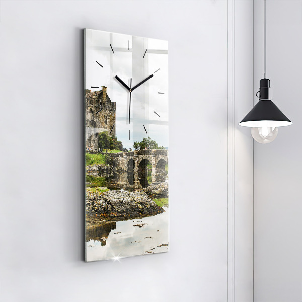 Vertical wall clock Eilean Donan Castle Scotland