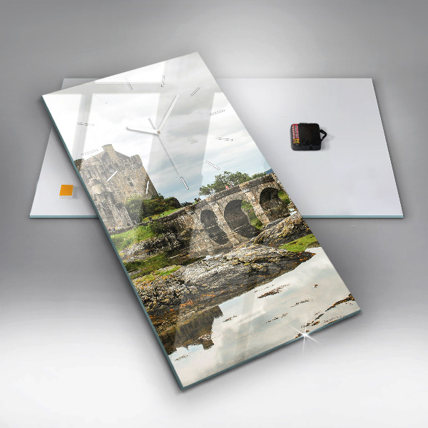 Vertical wall clock Eilean Donan Castle Scotland