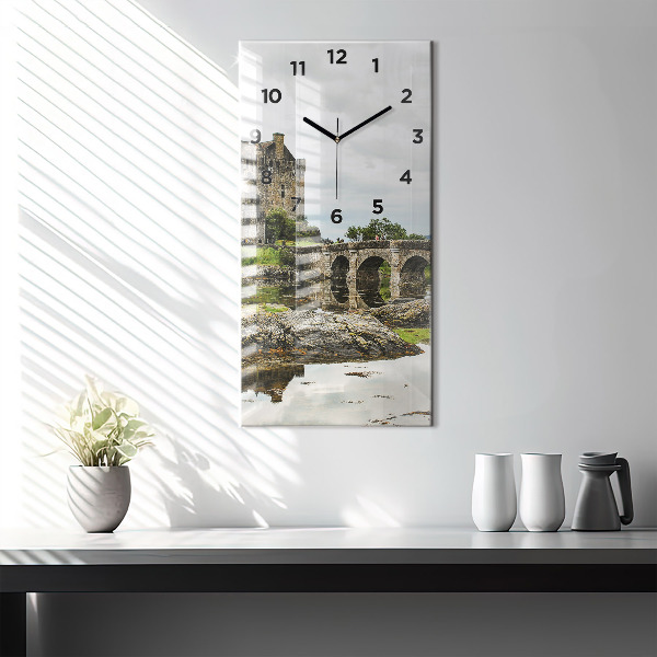Vertical wall clock Eilean Donan Castle Scotland