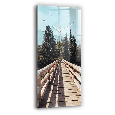Vertical wall clock Mountains in Yellowstone