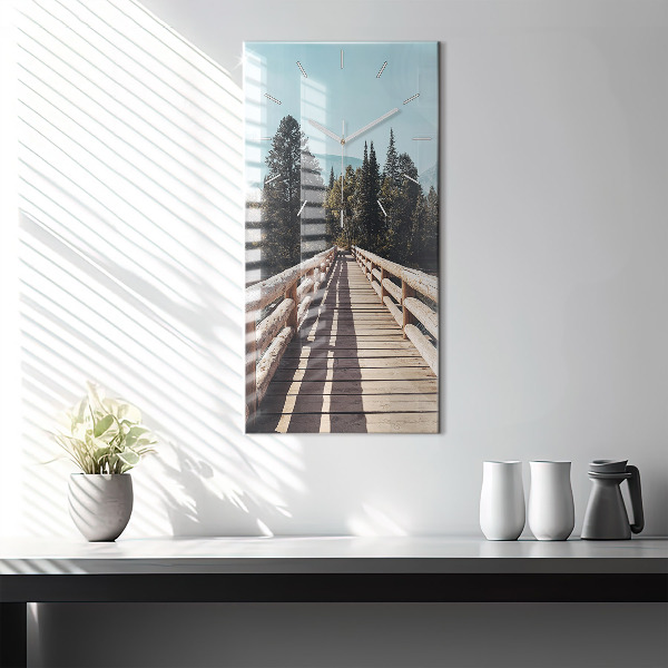 Vertical wall clock Mountains in Yellowstone