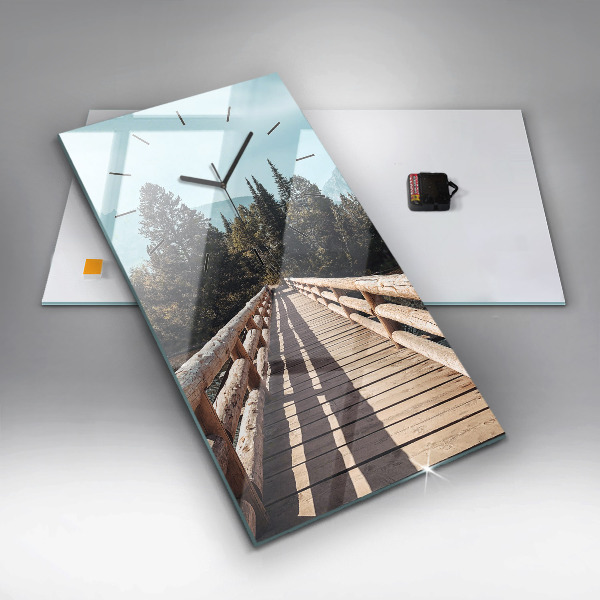 Vertical wall clock Mountains in Yellowstone