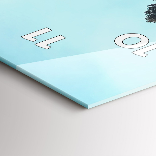 Vertical wall clock Mountains in Yellowstone