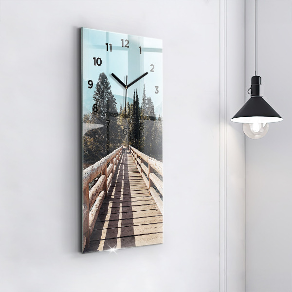 Vertical wall clock Mountains in Yellowstone