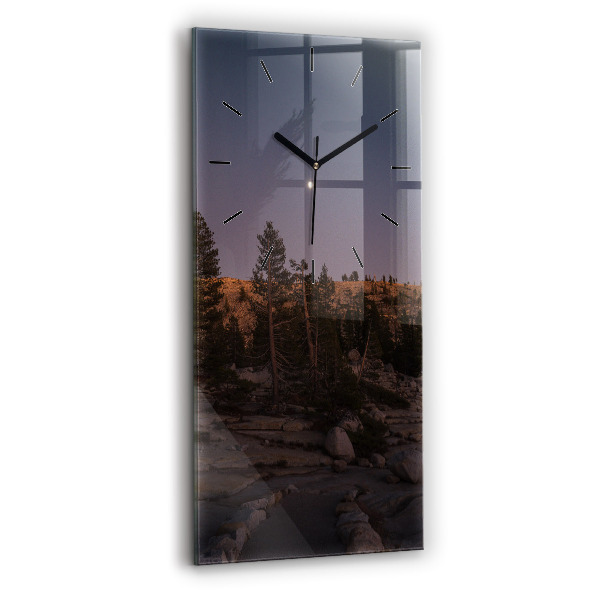 Vertical wall clock Rocky Yosemite Road