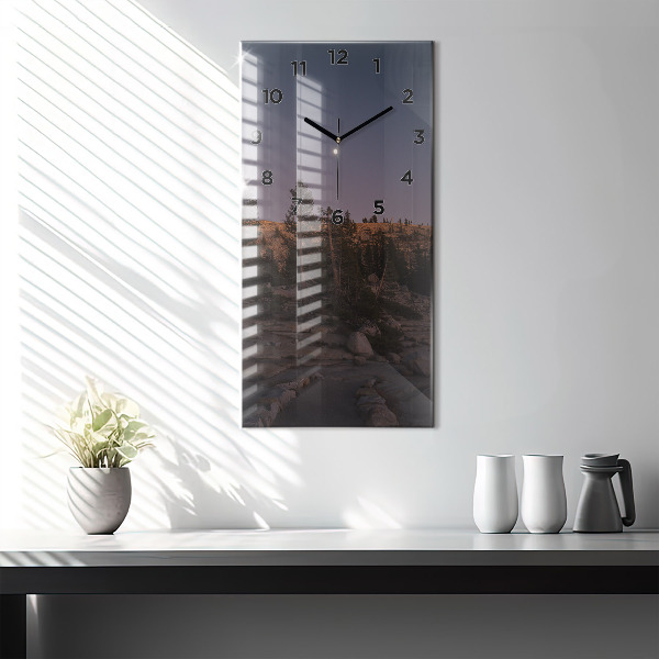 Vertical wall clock Rocky Yosemite Road