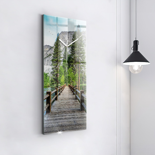 Vertical wall clock Yosemite Wooden Bridge