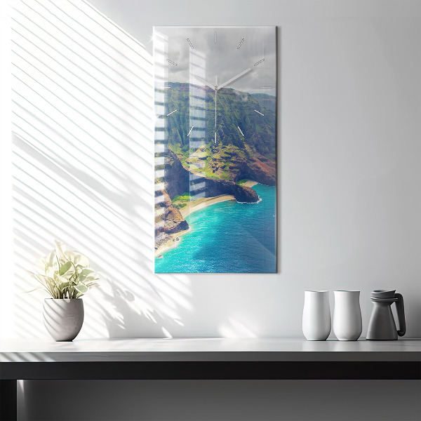 Vertical wall clock The Sea in Hawaii