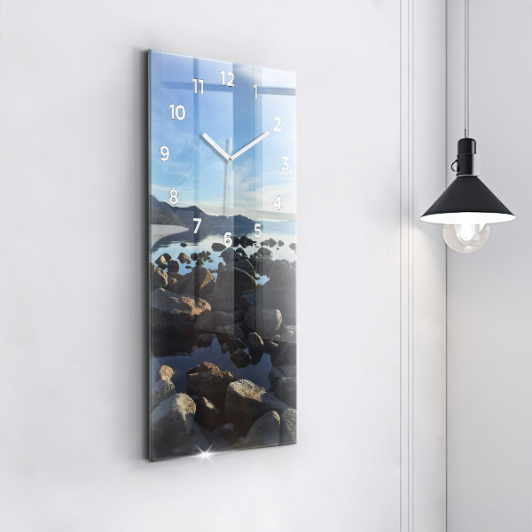 Vertical wall clock Sea view