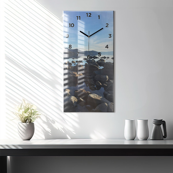 Vertical wall clock Sea view