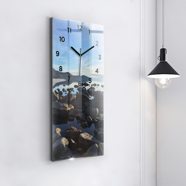 Vertical wall clock Sea view