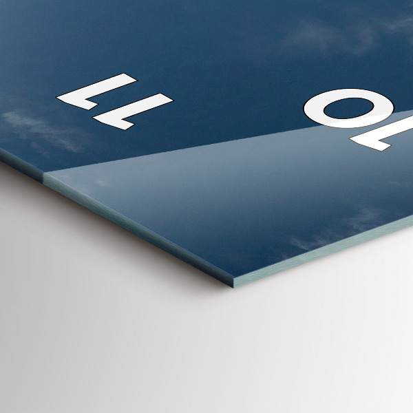 Vertical wall clock Person on water skis