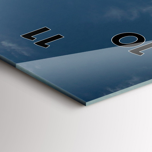 Vertical wall clock Person on water skis