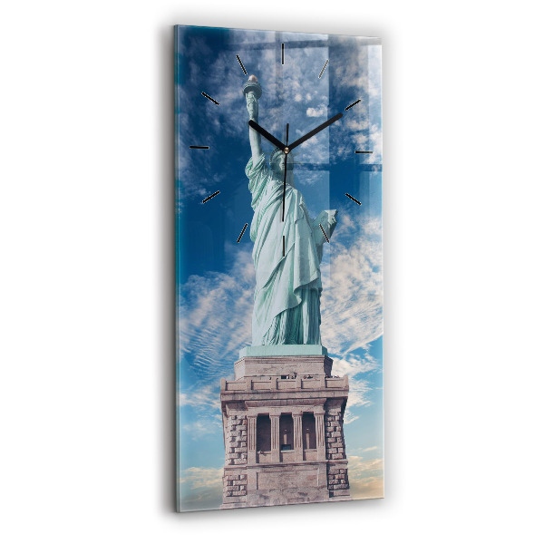 Vertical wall clock Statue of Liberty New York