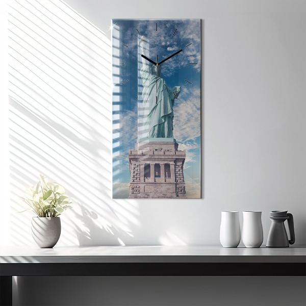 Vertical wall clock Statue of Liberty New York