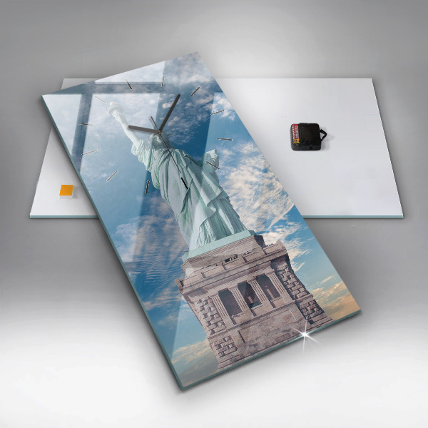 Vertical wall clock Statue of Liberty New York