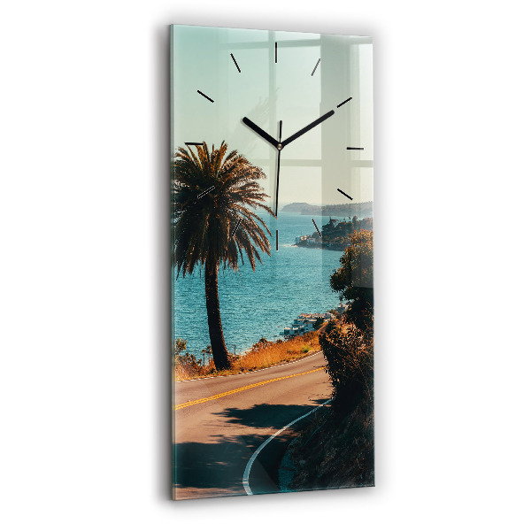 Vertical wall clock Palm trees in Malibu