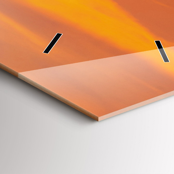 Vertical wall clock Lake Balaton in the evening