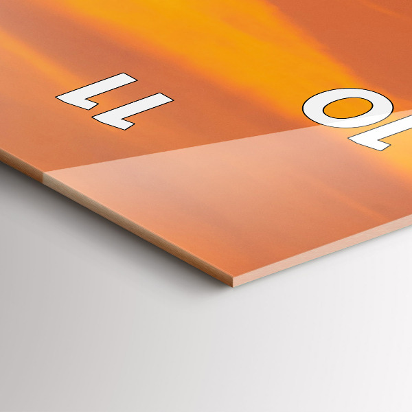 Vertical wall clock Lake Balaton in the evening