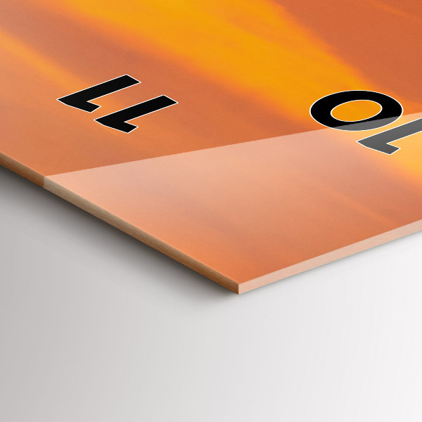 Vertical wall clock Lake Balaton in the evening