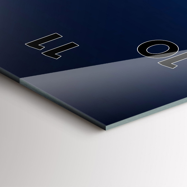 Vertical wall clock River Mountains Landscape