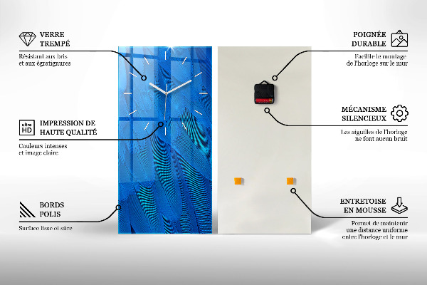 Vertical wall clock Underwater Cave