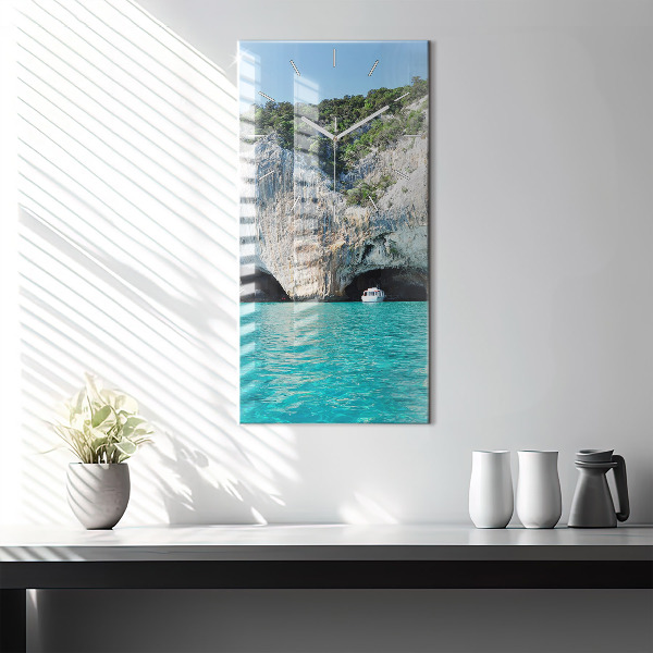 Vertical wall clock Underwater Cave