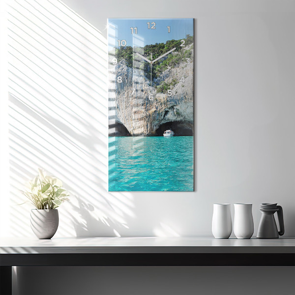 Vertical wall clock Underwater Cave