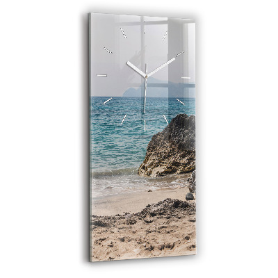 Vertical wall clock View of the Mediterranean Sea