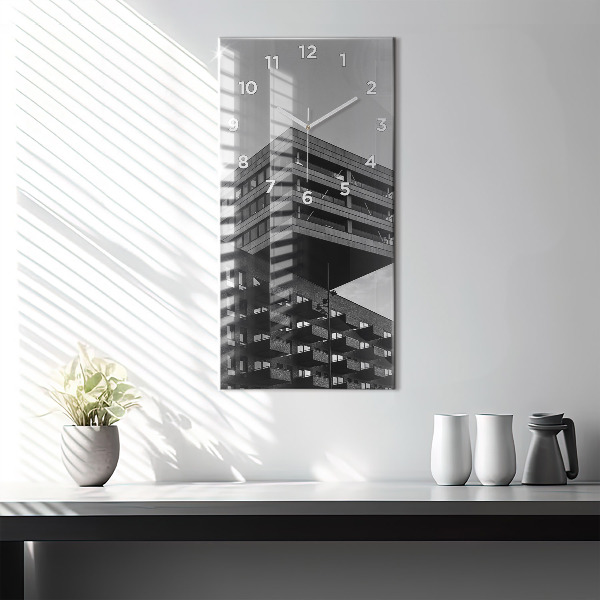 Vertical wall clock Architecture in Amsterdam