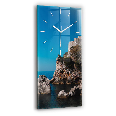 Vertical wall clock Cliffs in Dubrovnik