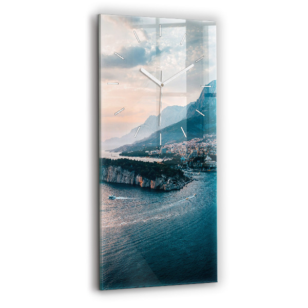 Vertical wall clock Island in Croatia