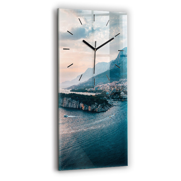 Vertical wall clock Island in Croatia