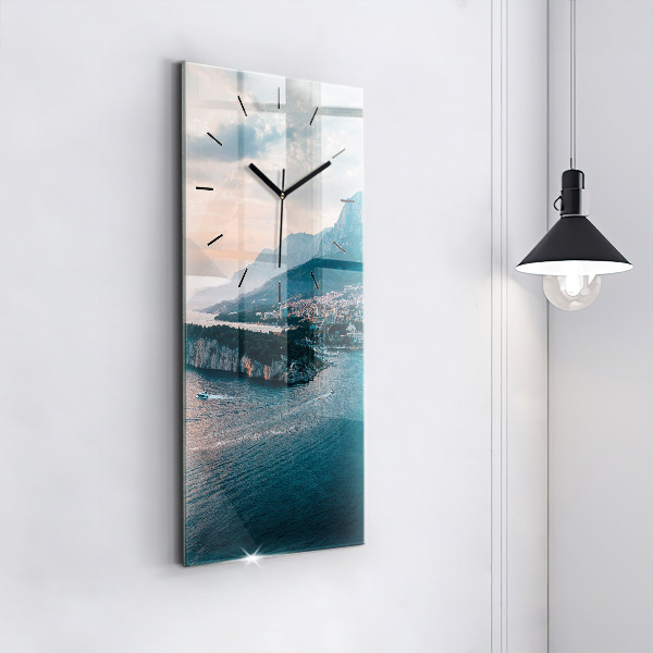 Vertical wall clock Island in Croatia