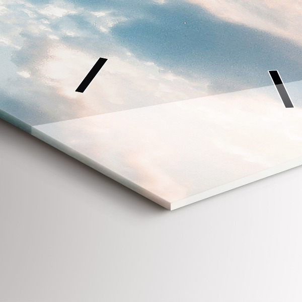 Vertical wall clock Island in Croatia