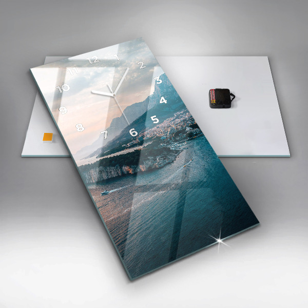 Vertical wall clock Island in Croatia