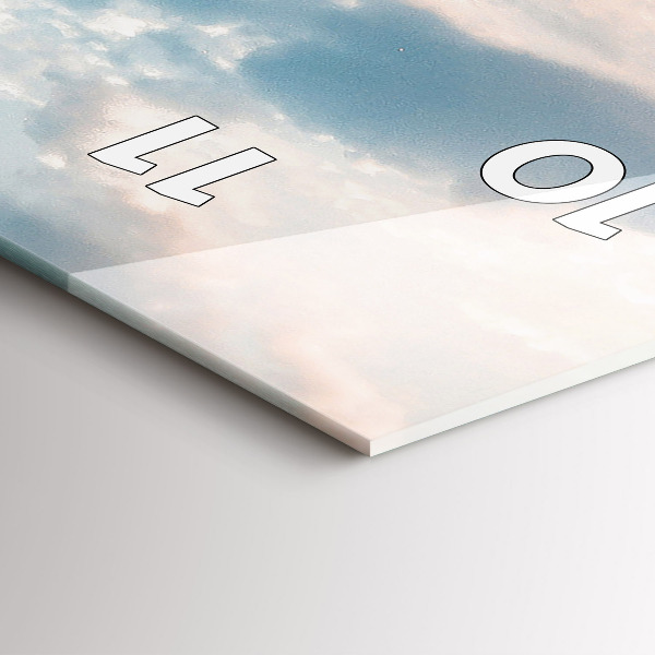 Vertical wall clock Island in Croatia