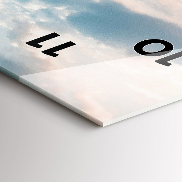 Vertical wall clock Island in Croatia