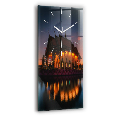 Vertical wall clock Temple in Bangkok