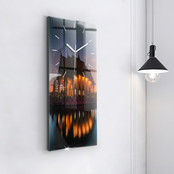 Vertical wall clock Temple in Bangkok