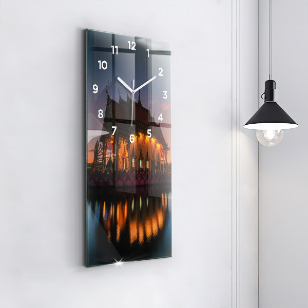 Vertical wall clock Temple in Bangkok