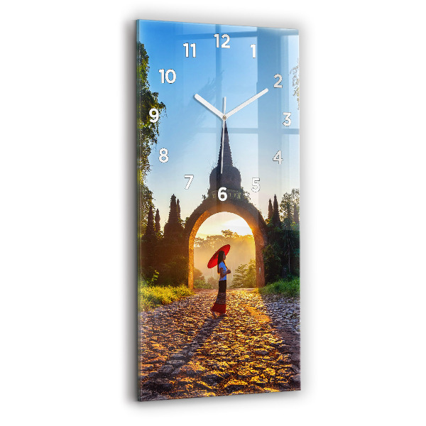 Vertical wall clock Surat Thani Park Thailand
