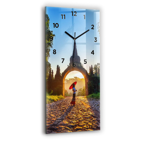 Vertical wall clock Surat Thani Park Thailand