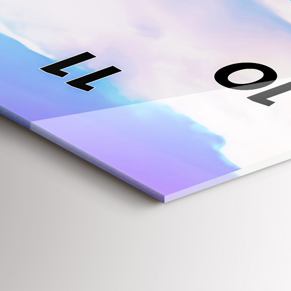 Vertical wall clock Godafoss in Iceland